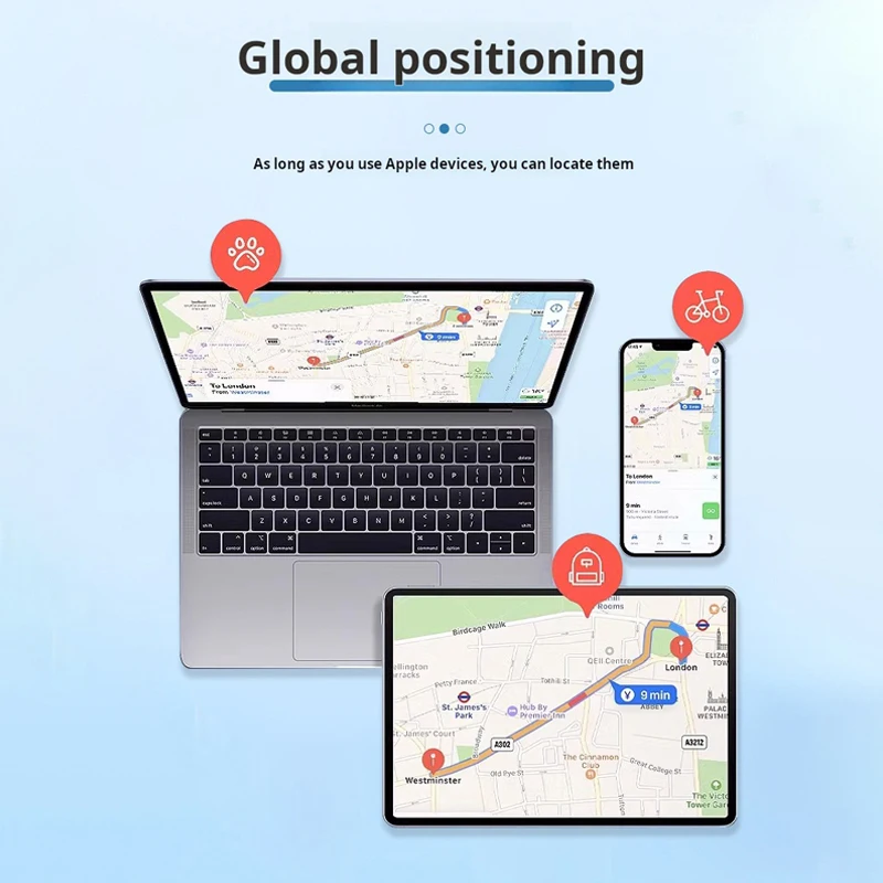 Mini GPS Tracker For iOS System Find My APP air tag Item Locator for Key Luggage Backpack ​Tracker Smart BT airtag