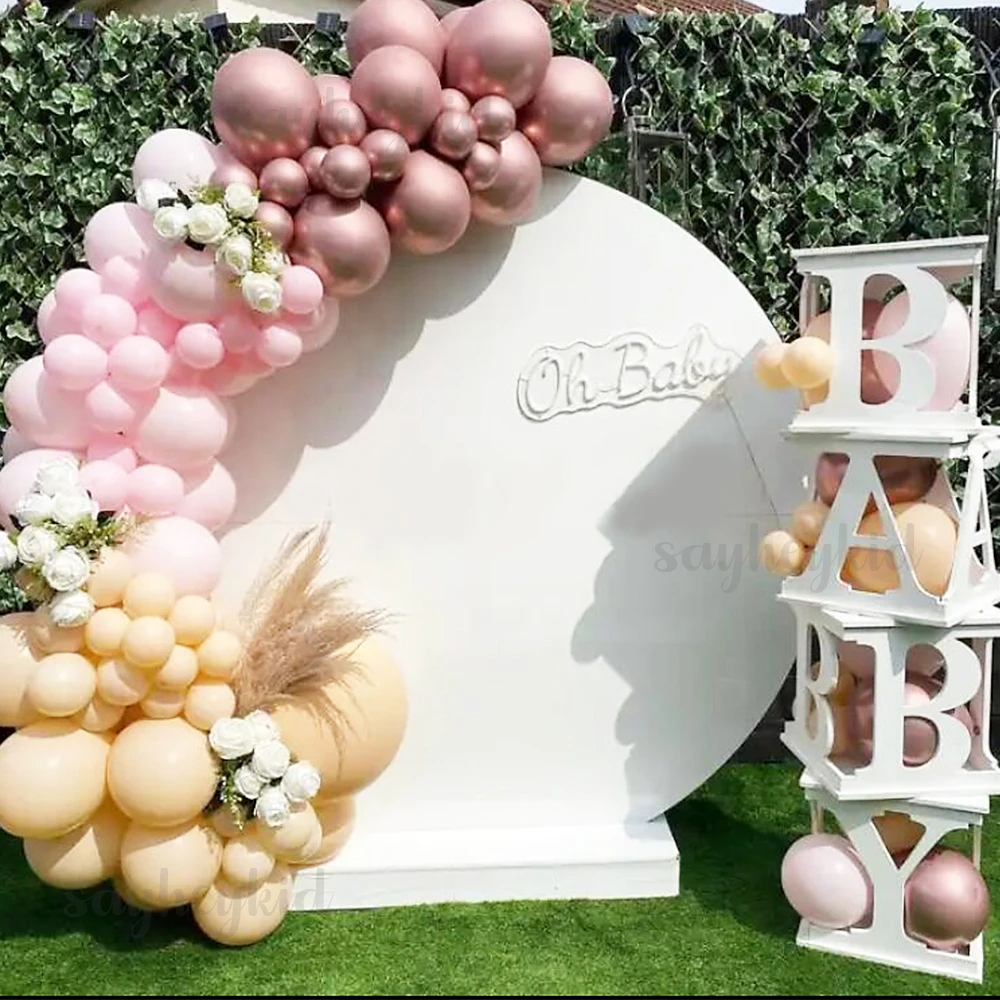 Scatole Decorazione Baby Shower | 4 Pezzi Con Lettere BABY | Per Feste Gender Reveal E Battesimo - Foto 11