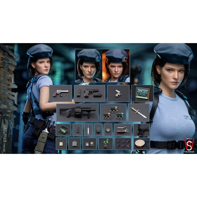 재고 있음 SWTOYS 1/6 스케일 FS069 레지던트 이블 질 발렌타인 애니메이션 액션 피규어 모델 인형 장난감 취미 수집품