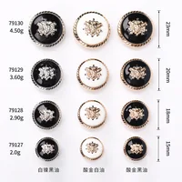 10pcs Retro Crown Metal Buttons For Clothing Sewing Accessories DIY Designer Luxury Sweater Overcoat 15mm Button Craft Supplies 2