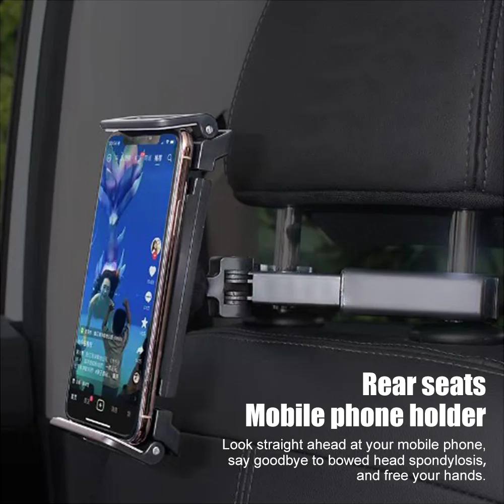 Car Headrest Tablet Mount Holder Clips 360 Degree Rotating Tablet Stand Auto  Rear Seat Pillow Phone Support for iPad 4.7-12inch - AliExpress