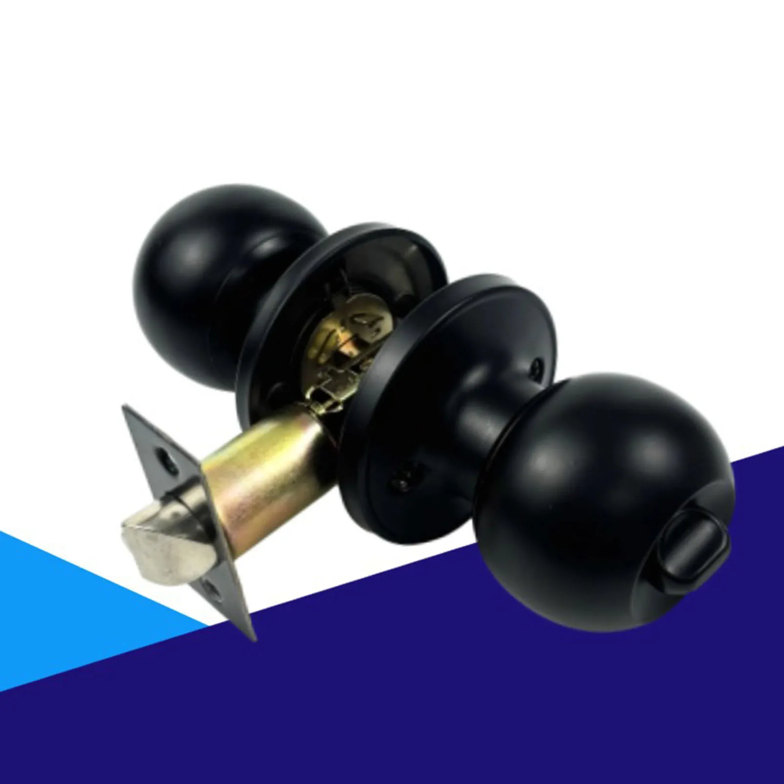 Bathroom Handle Lock Bathroom Lock Round Handle for 30‑50mm Thick Door with 3 Keys Round for Room Door door knobs