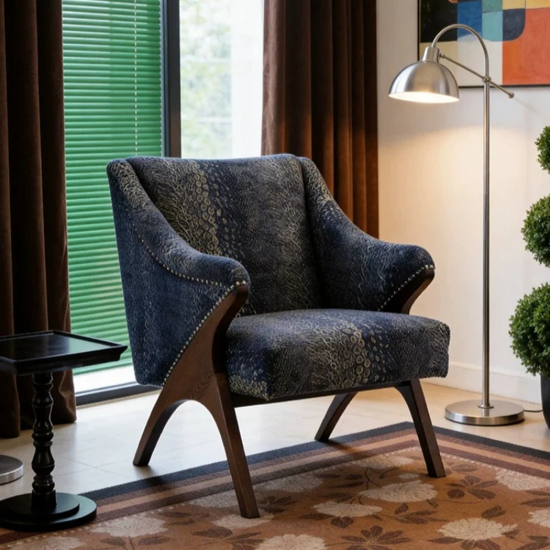 Poltrona Singola in Legno Verde, Design Mid-Century, Comoda e Artistica, per Soggiorno, Arredamento Vintage - immagine 2