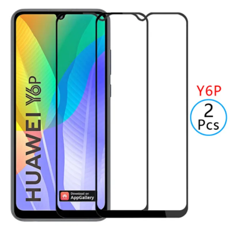 

2 шт., защитное закаленное стекло для Huawei Y6P Y6 p