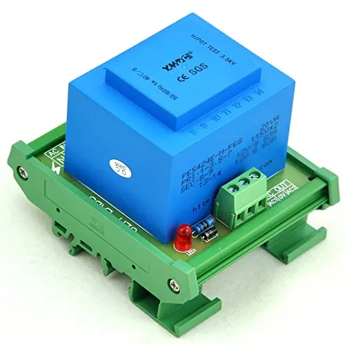 

CZH-LABS P 230VAC, S 48VAC, 20VA DIN Rail Mount Power Transformer Module, D-1033T/U, AC48V.