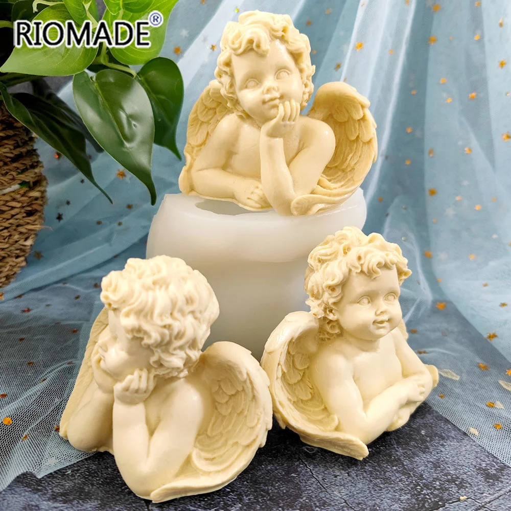 3D Engel Silikon Formen Schokolade Dessert Mousse Kuchen Backen Werkzeuge DIY Handwerk Kerze Aromatherapie Gips Epoxidharz Form – Detail 2