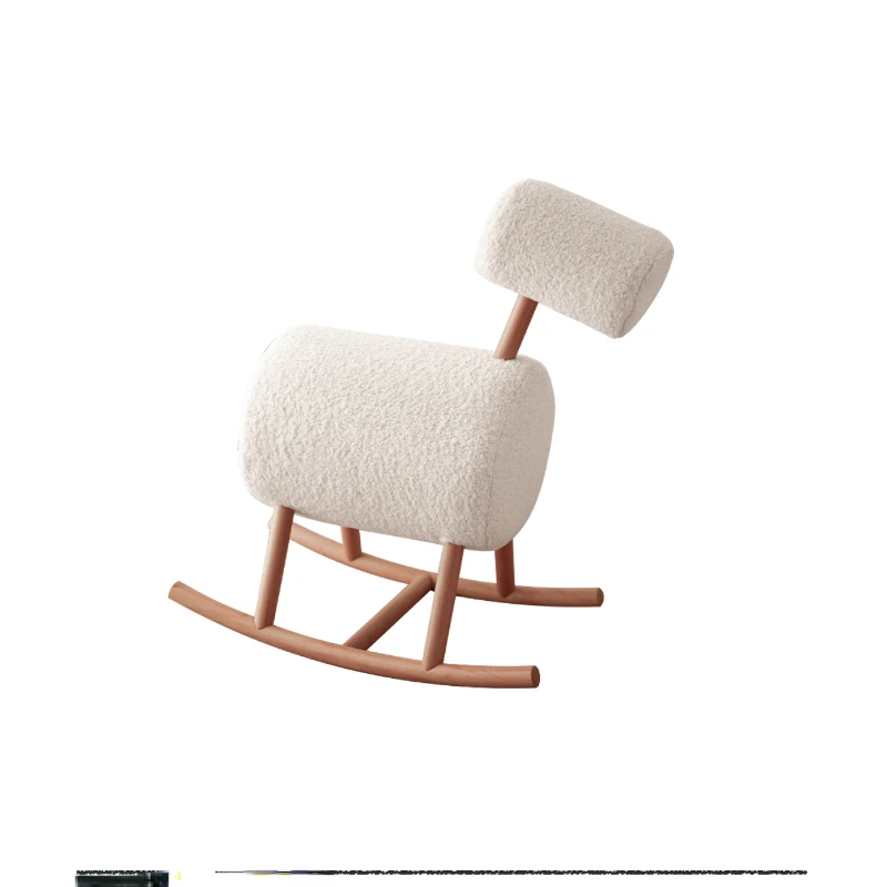 

Trojan rocking chair for children's household, solid wood, simple modern balcony, leisure single child