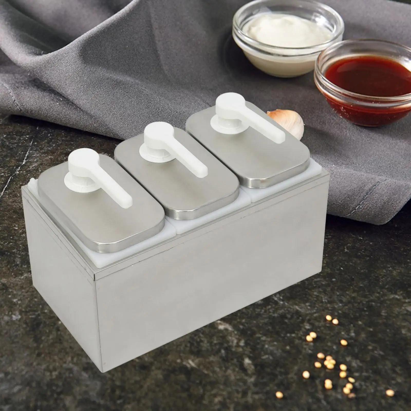 Stainless Steel Sauce Dispenser Pump Durable Restaurant Salad Seasoning Bottle for Home Hotel Kitchens Supplies