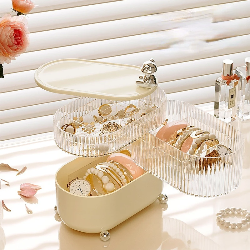 Makeup Organizer Cosmetics Box Jewelry Organizers Rotating Storage Boxes  for Bathroom Bedroom Vanity Skincare Organization - AliExpress