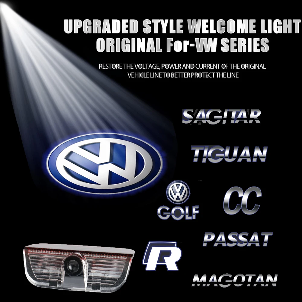 2 шт./комплект, Лазерные Лампы-проекторы для дверей автомобиля Volkswagen VW Touareg Teramont PHIDEON Passat (B8) Lamando Scirocco