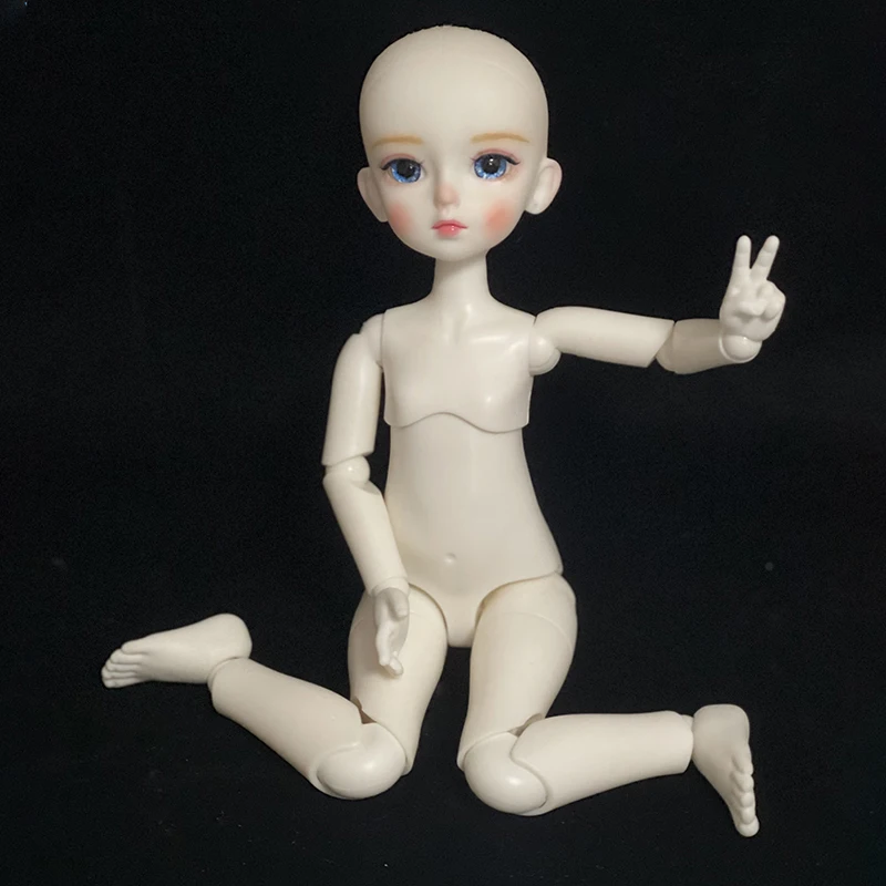 Fashion 1/6 Bjd Doll with Makeup 30CM Doll Mechanical Joint Body Opened Head DIY Doll Kids Girls Doll Toy Gift White Skin 5