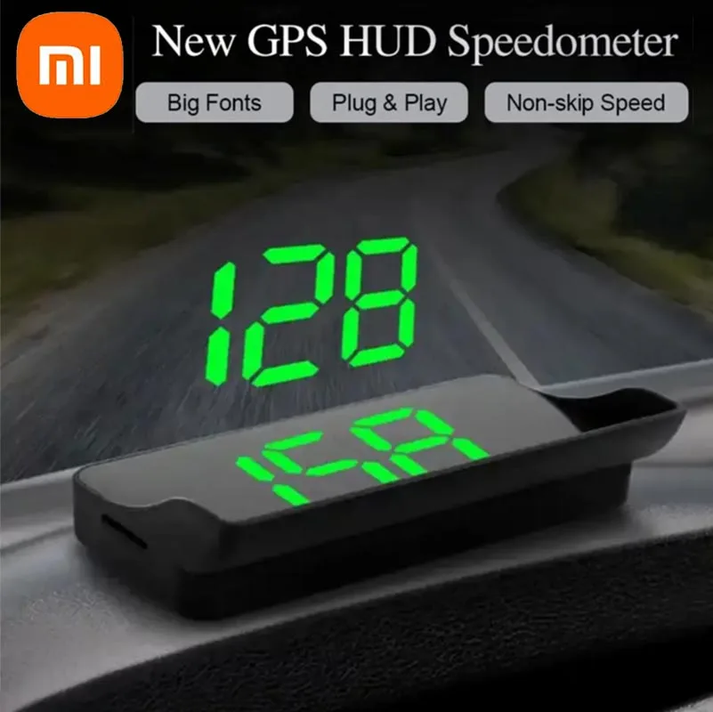 Xiaomi Car Head Up HD Display GPS Speedometer Speed KMH Digital HUD Windshield Projector For All Car Auto Electronics Accessorie