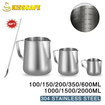 Milk Frother Jug Stainless Steel Container 100ML 350ML 600ML 2