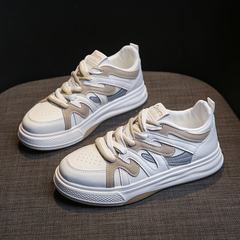 New Spring and Autumn 5 Women's Sports Leisure Tennis Shoes Flat Bottom Casual Vulcanized Canvas Lace Up Outdoor Walking Shoes