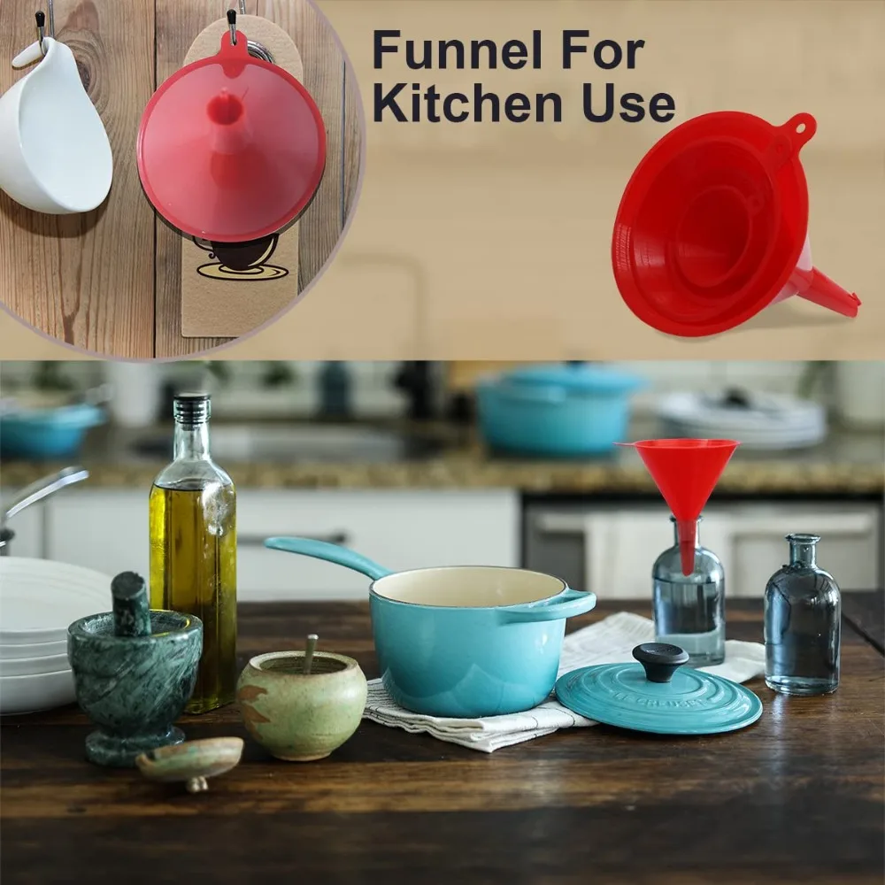 Kitchen Funnel 4-piece/set Suitable for Automotive Home Kitchen Function Plastic Mini Small Medium and Large