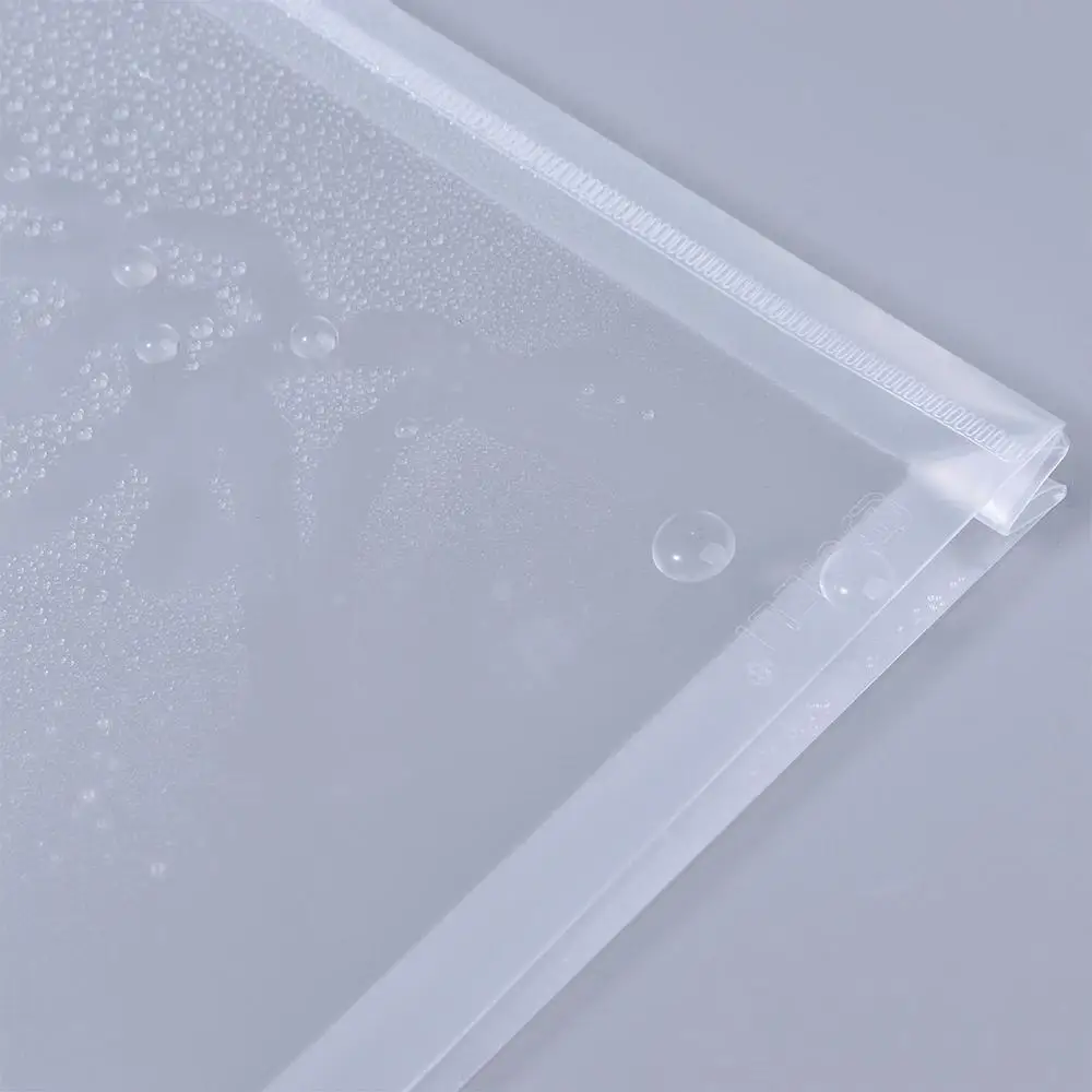 투명 문서 가방 사무실 파일 거치대 학교 폴더 지퍼 파우치, 루프 풀 정리함 문구 책상 보관, B5 A4 A5 A6