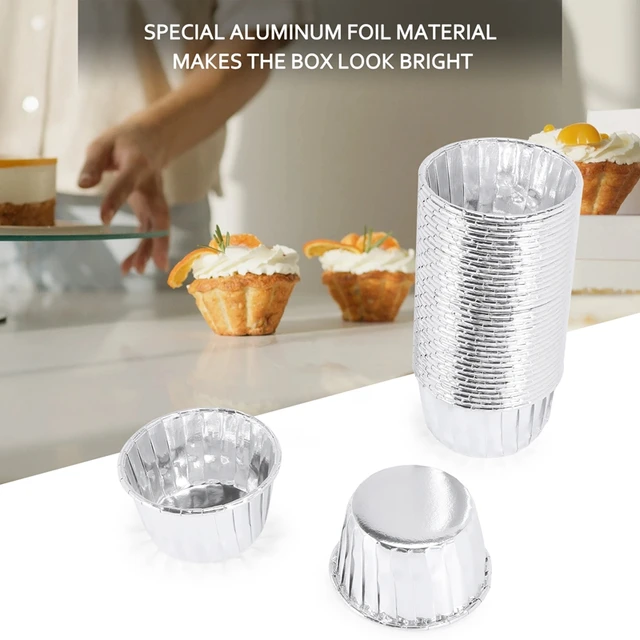 50Pcs Aluminum Foil Muffin Cupcake Cups