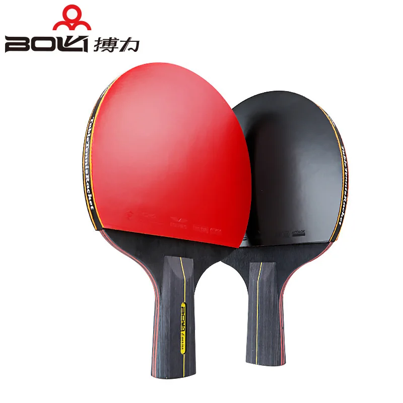 Table Tennis Racket BOLI Table Tennis Racket 2 Pcs Offensive Fine Elasticity