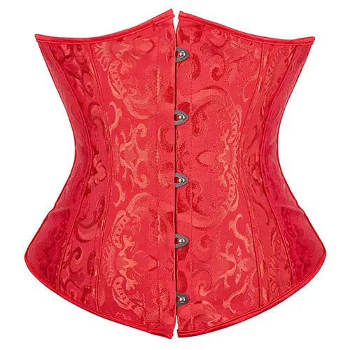 Underbust Corset Plus Size Gothic Corset Cincher Medieval Corsets for Women Jacquard Vintage Waist Corset Top Black White Purple - Image 25