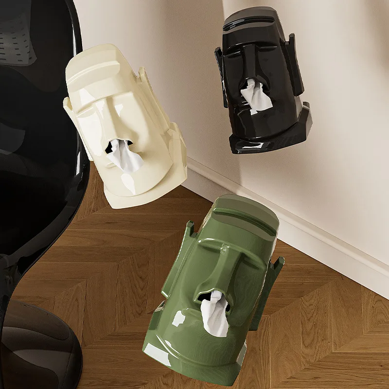 Creative Stone Statue Portrait Plastic Tissue Box Home Multifunctional Headset Stand Living Room Bedroom Extractable Tissue Box 2