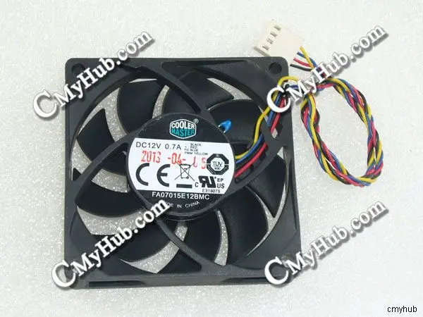 

Вентилятор охлаждения для COOLER MASTER FA07015E12BMC, 12 В постоянного тока, 7015 A, 7 см, 70 мм, 70x70x15 мм, 4 контакта, FA07015E12BMC