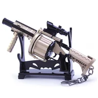 14cm PUBG Weapon Model Metal Playerunknowns Battlegrounds MGL Grenade Launcher Gun Keychain Arms Game Peripheral Gifts for Kids 1