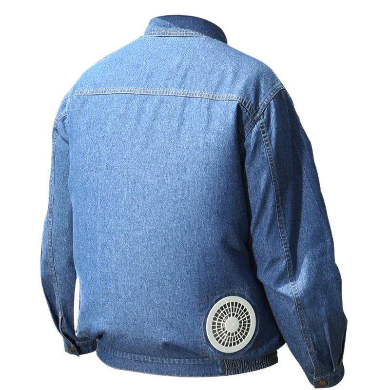 Thick Denim Summer Welding Workwear For Men Anti-scalding Anti-wear Ragged Edge Work Shirt