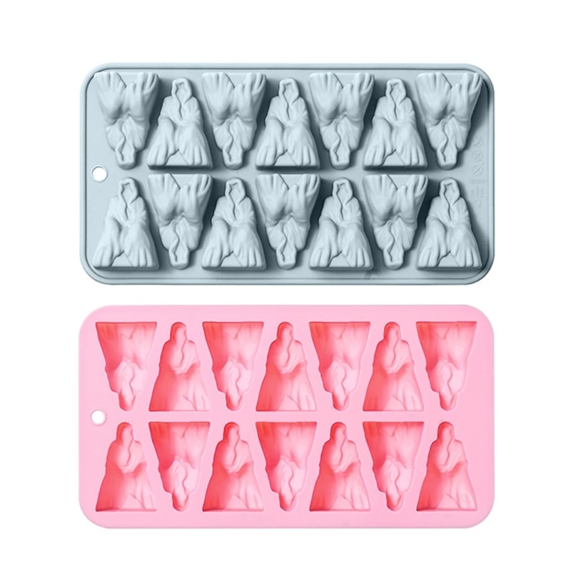

14 Cavity Death Shaped Silicone Mold for Making Candy, Handmade Soaps
