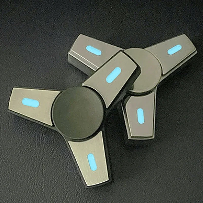 Fidget Spinner Stress Relief Toy Stainless Steel Spinning Top Gyroscope Luminous EDC