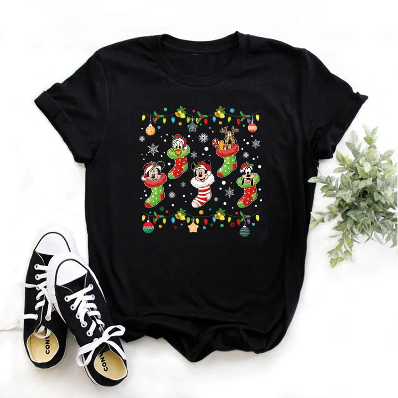 Disney Merry Christmas Mickey and Minnie Mouse patches thermo-stickers for children DIY Sewing Decoration