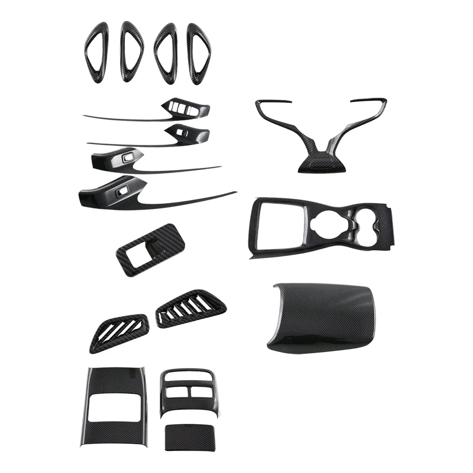 Car Interior Protection Accessory Black Carbon Fiber Easy to Mount Replacement Decorative Cover Stylish for Byd Seal Atto 4