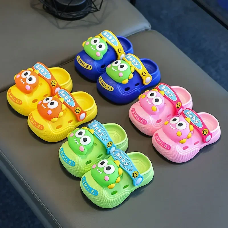 Anti-slip Children's Slippers Cartoon Soft Soled Walking Shoes Comfort Cute Cartoon Baby Boys Girls Outdoor Beach Slippers