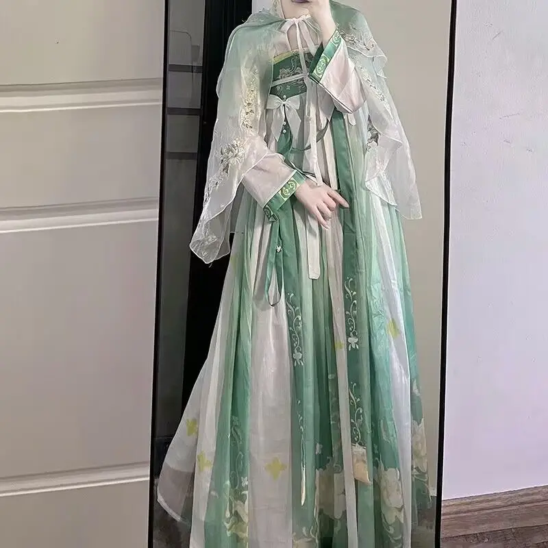 2022 Hanfu  ߱  Hanfu 巹 īϹ  ڽ ǻ Ƽ Hanfu Ʈ  ׶̼ ׸ 巹
