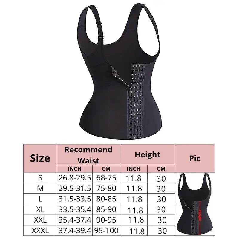 Black Corset Top Shapewear Four-Row Buckle Halter Waist Tops Breathable Fabric Women's Shapewear Tops For Yoga Studios Everyday