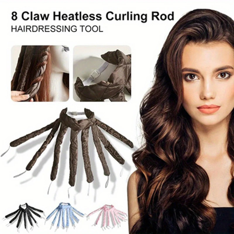 

Heatless Hair Curler No Heat Hair Rollers Lazy Curling Rod Headband Silk Ribbon Curls Soft Curlers Foam Roller Hair Styling Tool