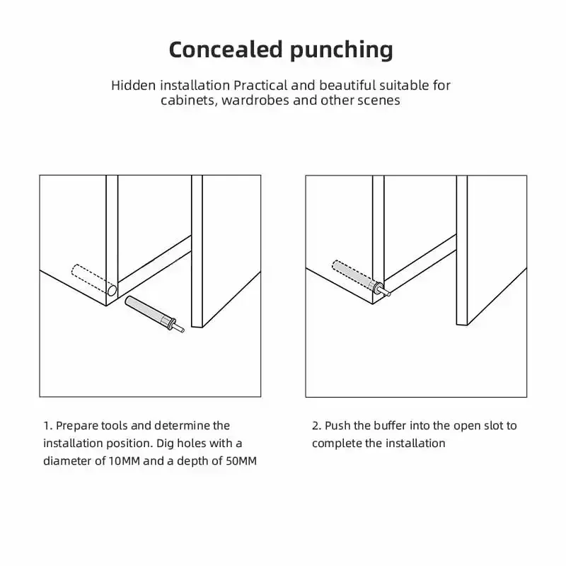 Soft door cushion damper cabinet door stop 10pcs door catches door stops cabinet door buffer Kitchen Cabinet Drawers Wardrobe Cabinet Door Silencer ABS Plastic Silent Damper