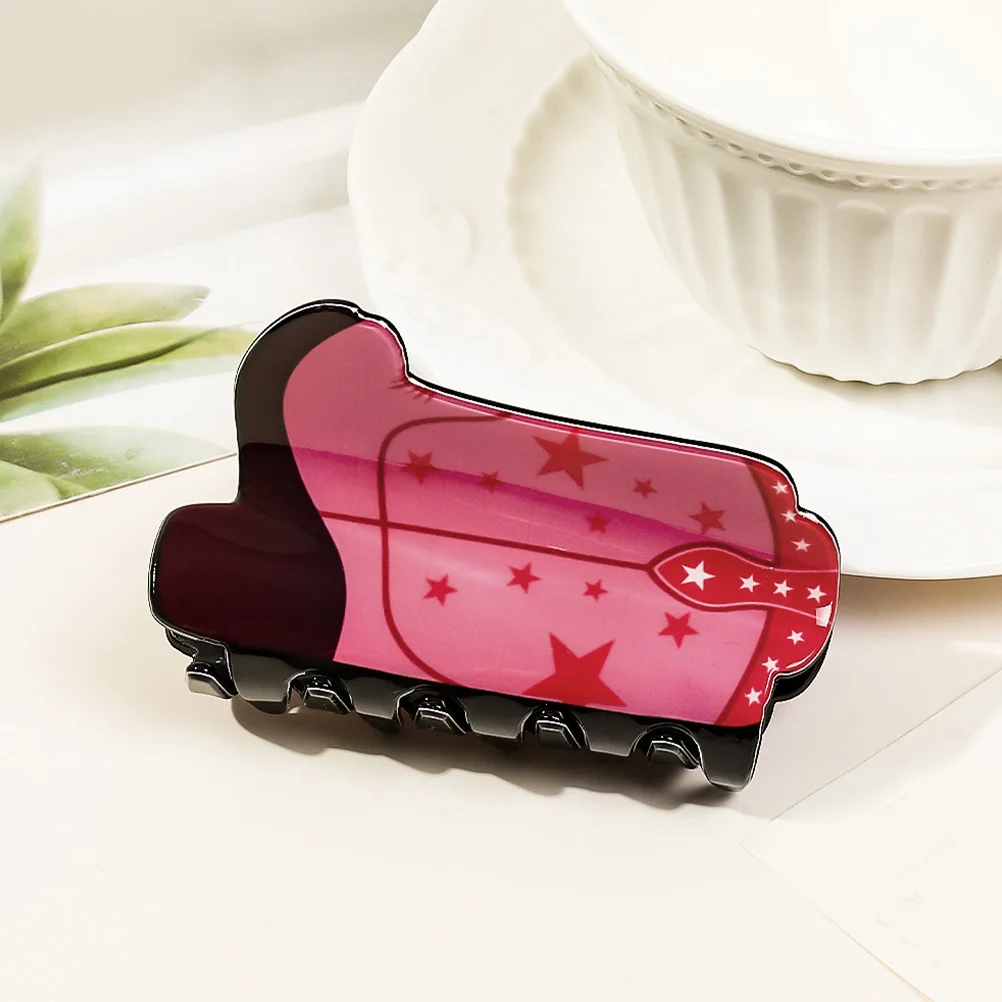 

Western Hair Claw Clip Cowgirl Hat Boot Large Hair Clips Nonslip Leopard Hair Jaw Clamps Women Hair Barrettes Thick Thin Hair