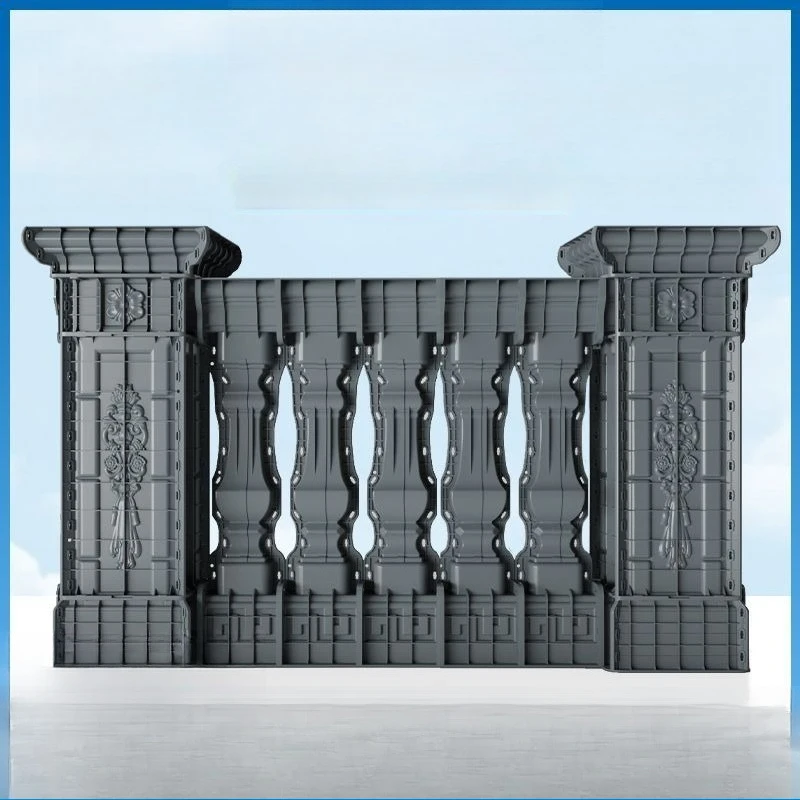 New Villa Balcony Railing Small Roman Column Mold Rural Courtyard Fence Guardrail Wall Grouting Cement Pillar Outdoor Decor