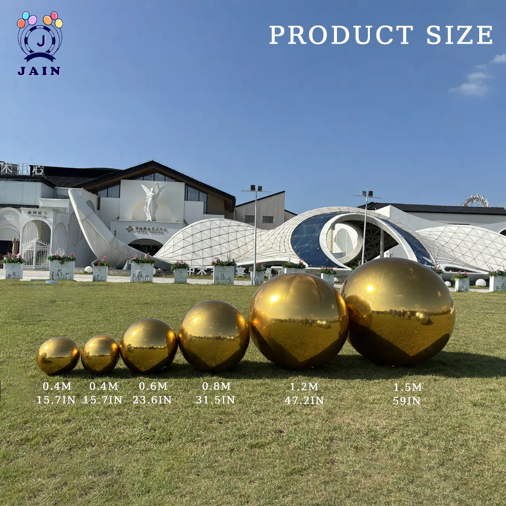 Inflatable Mirror Ball,Shiny Balls, Airtight Giant Hanging and Standing Mirror Balloon, Large PVC Sealed Sphere for Events Stage