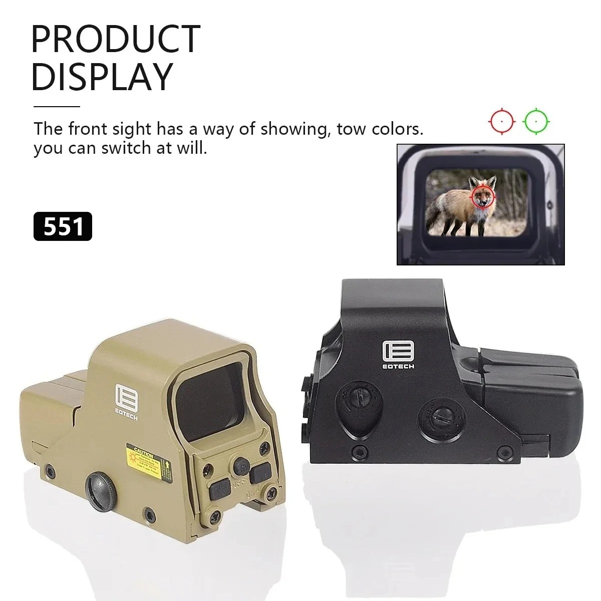 Tactical Red Dot Holographic Sight with Magnifier for Hunting Riflescopes and Airsoft Guns