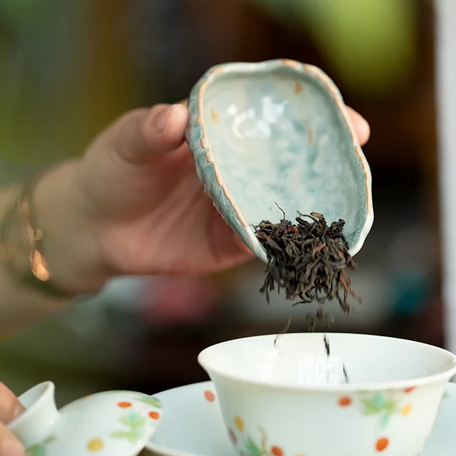 Retro Borne Glaze Kerámia Tea Lapáttal Kínai Megkönnyebbülés Tang Oroszlán Kanál Kung Fu Chahe Ébresztő Edények Ceremónia - Image 5