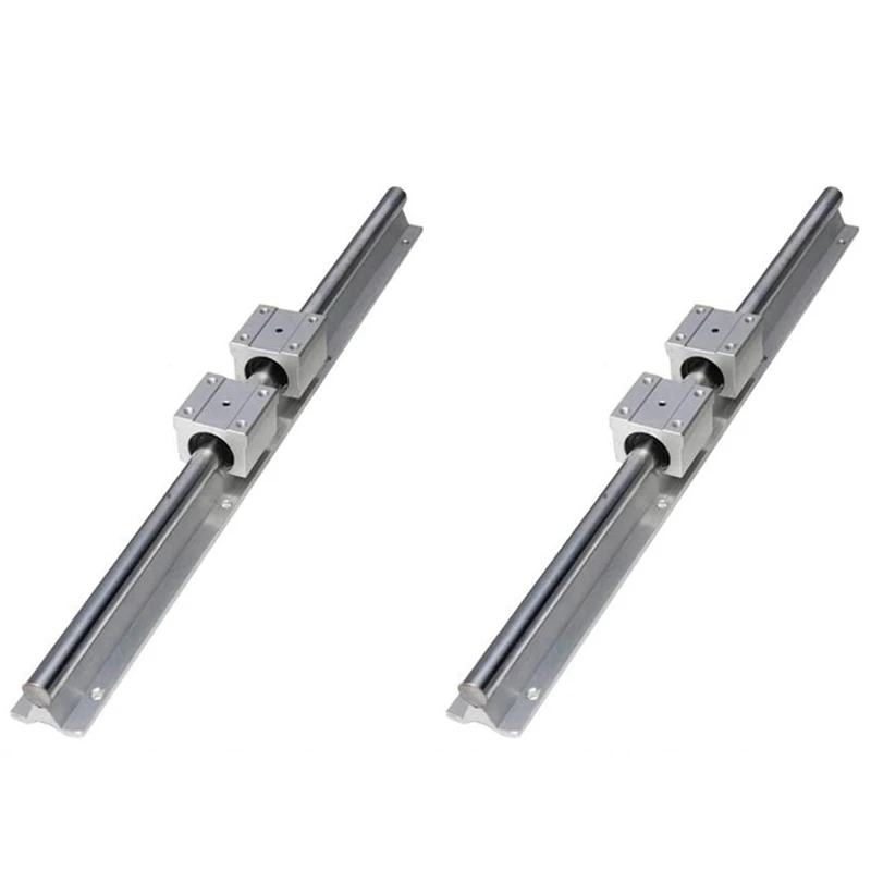 

Hot Linear Rails And Bearings,2Pcs Linear Guide Rail 500Mm +4Pcs Linear Bearing 12Mm Slide Blocks SBR12UU