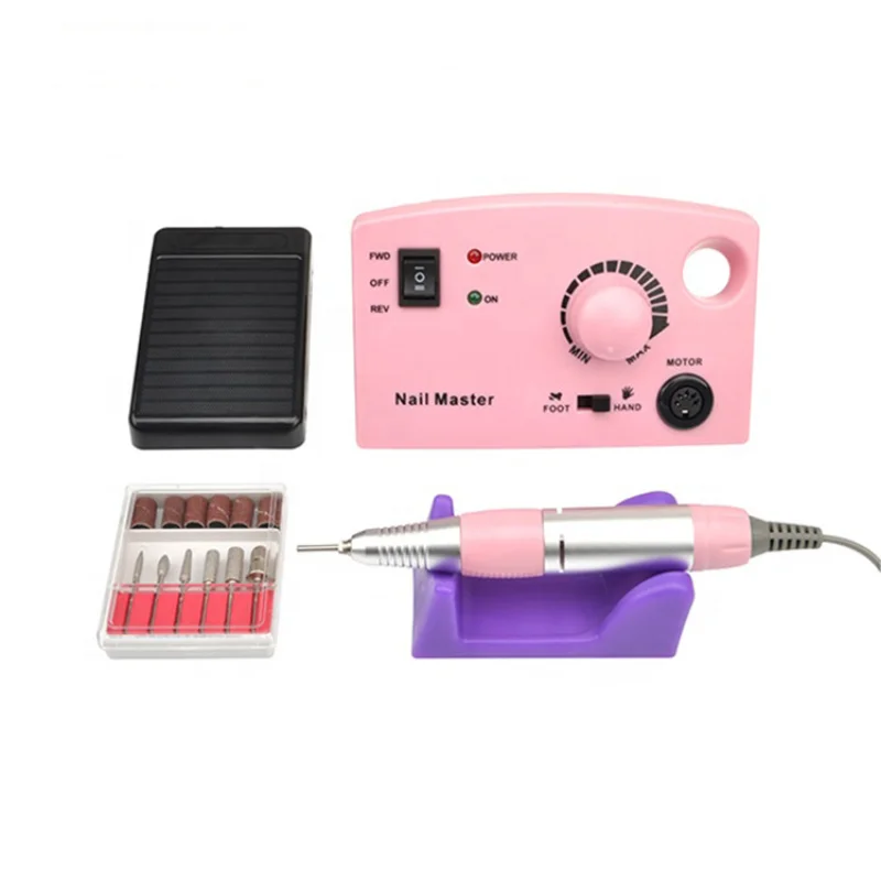 

pink micro electric manicure drill and accessories Nail shop professional Polishing motor For nail salons Remove fake nails