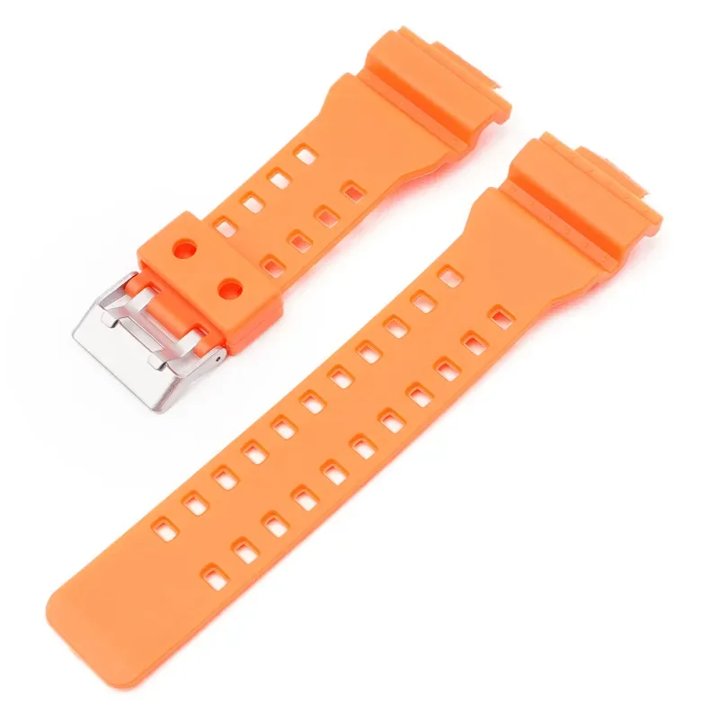 Durable Men's Sport Waterproof Resin Silicone Watch Band - 16mm Strap