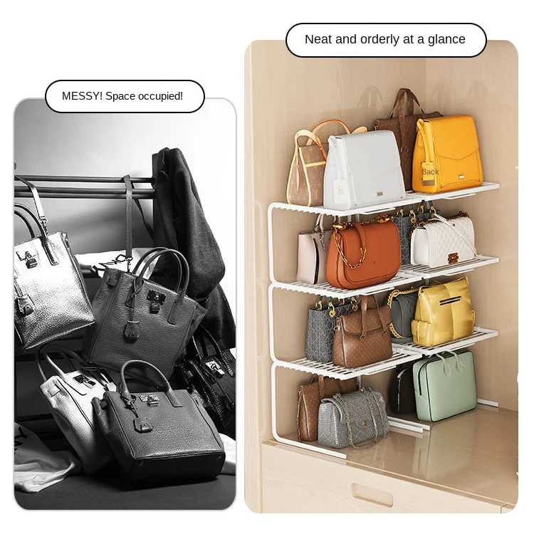 Adjustable Handbag Closet Shelf Dividers Expandable Handbag sStorage Handbag  Organizer Bedroom Bag Organizer Detachable Divider - AliExpress