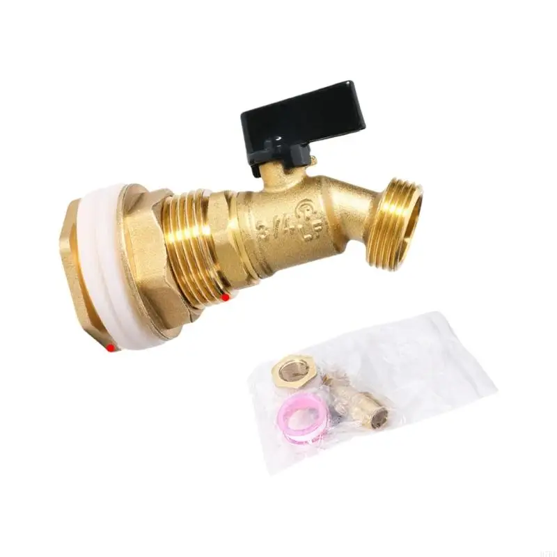 H7BF Solid Brass Construction Spigot with Recessed Gasket Water Saving Spigot Simple Installation for Leak Frees Rain Barrels