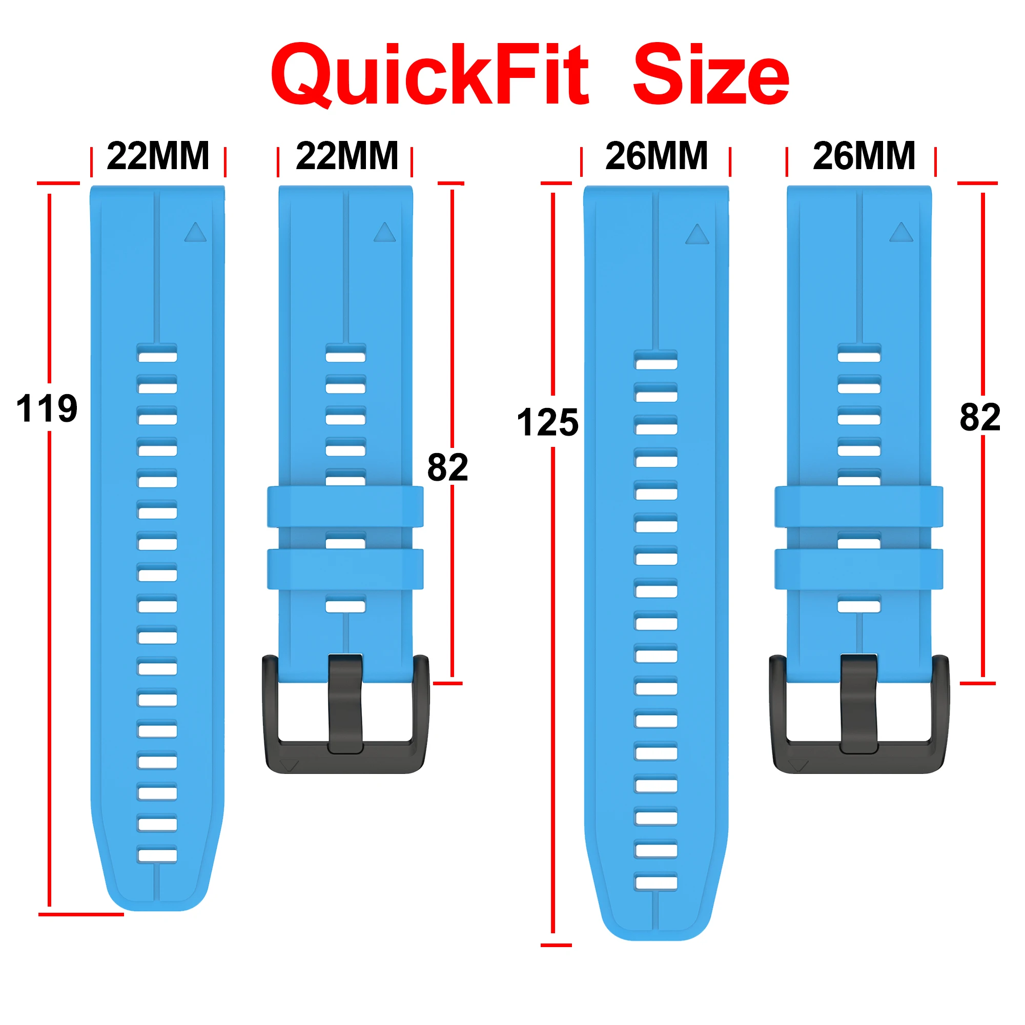 Universal QuickFit Watch Strap - 26mm
