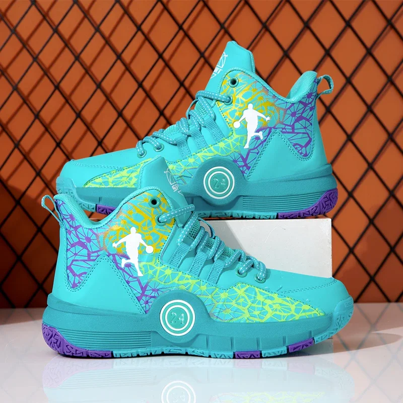 Childrens Basketball Shoes Big Size High-quality Field Sports Tennis Shoes Teen Training Trainers Kids Basketball Shoes for Boys 3