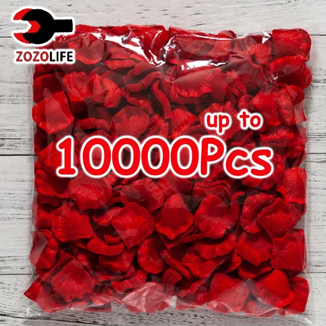 100-10000 pièces haut coloré artificiel faux pétales de Rose rouge blanc or Roses pétale fleurs romantique fête de mariage saint valentin décor 1