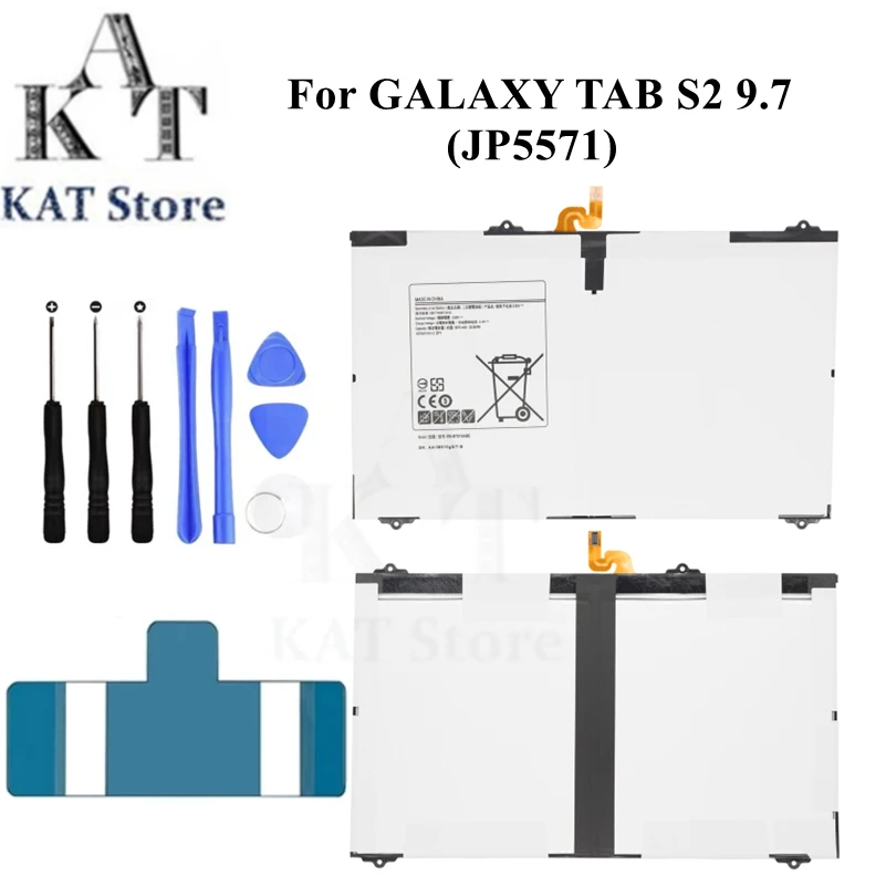Jp5571 Batteria Tablet 5870Mah Per Samsung Galaxy Tab S2 9.7 2015 T810 T813 T815 T817 T819 Batteria Ricambio